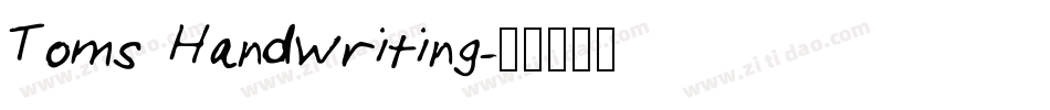 Toms Handwriting字体转换